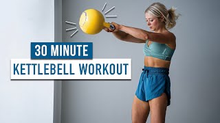 30 MIN Advanced Kettlebell HIIT Workout  Full Body No Repeat [upl. by Dixil]