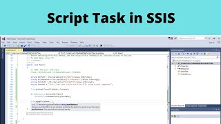 18 Script Task in SSIS  Using script task in SSIS [upl. by Akym50]