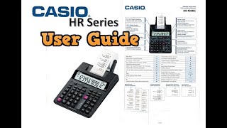 Casio Hr100 rc and Hr Series Calculator User Guide [upl. by Berners648]