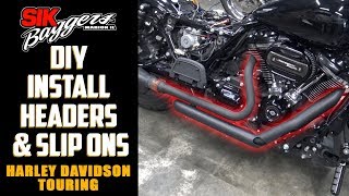 Install Headers amp Slip Ons Harley Davidson Touring [upl. by Yonah]