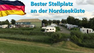 Bester Wohnmobil Stellplatz an der Nordseeküste Womoland Nordstrand [upl. by Kirenoj]