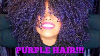 How I Dyed My Natural Hair PURPLE  No Bleaching [upl. by Taddeo]