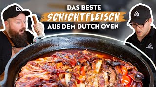 Schichtfleisch aus dem Dutch Oven  BBQ Madness [upl. by Nnaeoj]