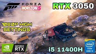 Forza Horizon 5  RTX 3050 Laptop  i511400H  1080P High Settings [upl. by Trebbor]