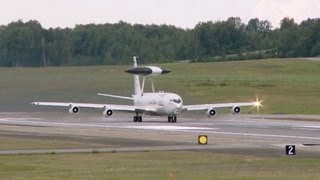 USAF Boeing E3 Sentry AWACS Takeoff [upl. by Earehc]