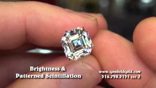 5ct D VS1 Asscher Cut Diamond with Hand Shots [upl. by Ydnis]