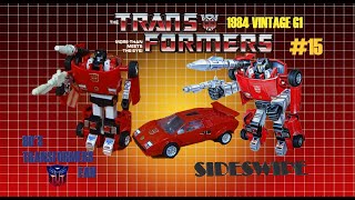 TRANSFORMERS G1 AUTOBOT SIDESWIPE VINTAGE TOY REVIEW [upl. by Baskett]