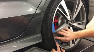 CURBED THE Audi RS3 Heres how to repair a scuffed wheel or rim with a DIY video [upl. by Ynabla]