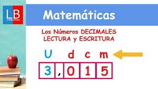 Los Números DECIMALES LECTURA y ESCRITURA ✔👩‍🏫 PRIMARIA [upl. by Kramal]