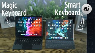 Compared Magic Keyboard VS Smart Keyboard Folio For iPad Pro [upl. by Larimore]