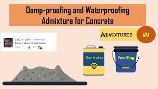 Dampproofing and Waterproofing Admixture for Concrete  Admixtures 9 [upl. by Irrek]