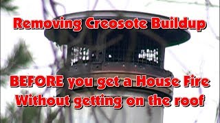 SMOKEY HOUSE Removing Creosote from your wood stove Chimney [upl. by Romona]