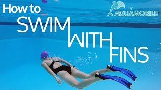 Swimming Lesson How to Swim With Fins [upl. by Sirc]