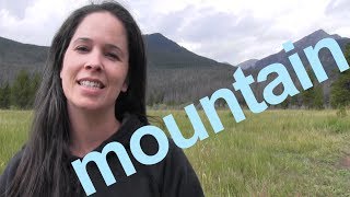 How to Say MOUNTAIN and SENTENCE  American English [upl. by Thurber]