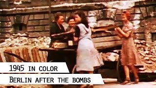 Life in the streets of Berlin in July 1945  amazing footage scanned in HD [upl. by Chadwick]