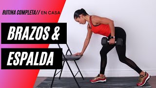 RUTINA COMPLETA DE BRAZOS ESPALDA BICEPS TRICEPS HOMBROS  No mas Brazos Flácidos y Caídos [upl. by Annahoj]