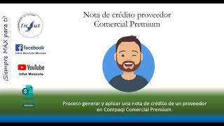 Nota de crédito de proveedor Contpaqi Comercial Premium [upl. by Adnocahs882]