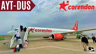 CORENDON AIRLINES  TRIPREPORT  ANTALYA  DÜSSELDORF  21 years OLD BOEING 737800 during COVID 4K [upl. by Onitsoga]