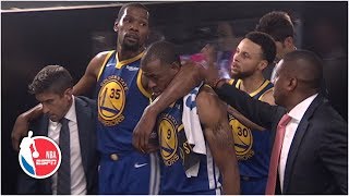 Kevin Durant Game 5 Achilles injury reaction from around the NBA  2019 NBA Finals [upl. by Riaj330]