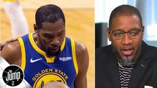 When Kevin Durant tried to be himself in Game 5 it led to his injury  Tracy McGrady  The Jump [upl. by Nolyk805]