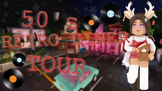 50s Retro Town Tour  Roblox Bloxburg [upl. by Nojed]