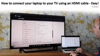 How to connect your laptop to your TV using an HDMI cable  Easy [upl. by Meehyr]