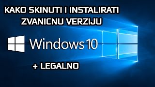 Kako skinuti i instalirati Windows 10 Pro Zvanicnu Verziju  LEGALNO  Aktivator  Radi 100 [upl. by Anirad]