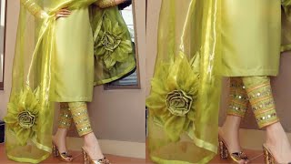 DIY Dupatta Designorganza dupatta making at home By Fashion Designer Rabia Ahmed [upl. by Ji]