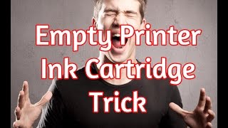 Empty Printer Cartridge Secret Hack  How To Print With Low Ink Trick [upl. by Anec]