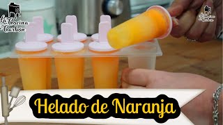 HELADO DE NARANJA Muy fácil y refrescante [upl. by Nnylirret]