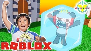 RYAN GOT FROZEN IN FREEZE TAG ROBLOX  Lets Play Roblox with Combo Panda [upl. by Slaohcin]