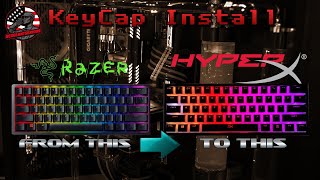 Hyper X Pudding KeyCaps install on Razer Huntsman Mini Time Lapse [upl. by Fredrika]