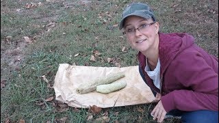 Taking a Luffa Sponge out of a Luffa Gourd [upl. by Henderson]