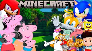 Cartoon Characters Play Minecraft Compilation [upl. by Bergmans]