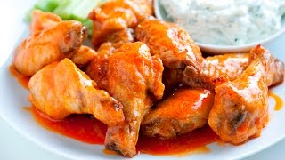 Crispy Baked Buffalo Hot Wings Recipe [upl. by Laine]