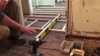 DIY How to level a uneven wavy or sloping wood floor [upl. by Rector]