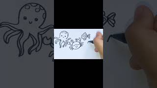 How to draw Sea Animals [upl. by Sherlock]