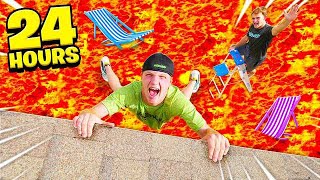 24 HOUR EXTREME FLOOR IS LAVA CHALLENGE [upl. by Nolyad327]