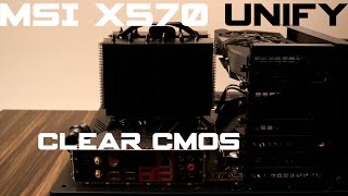 Resetting CMOS MSI X570 Unify Motherboard [upl. by Bastien178]