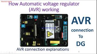 How Automatic voltage regulator workings How to connect AVR to DG wiring diagram [upl. by Orford]