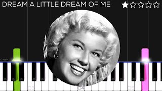 Doris Day  Dream A Little Dream Of Me  EASY Piano Tutorial [upl. by Harts]