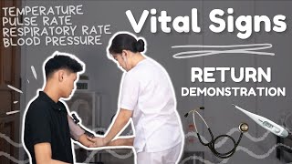 VITAL SIGNS l RETURN DEMONSTRATION Student Nurse [upl. by Annod404]