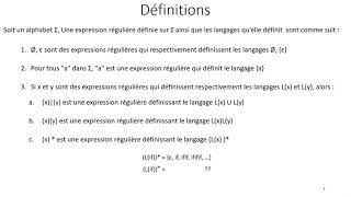 02Analyse lexicale02Expressions Régulières03ProprietesER [upl. by Trahern384]