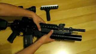 Installing an M203 grenade launcher [upl. by Leisam]