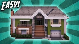 Minecraft How To Build A Suburban House Tutorial 5 [upl. by Marr]