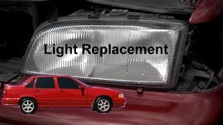 How to replace the headlight lens on a Volvo S70 V70 850  VOTD [upl. by Sergius]