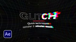 Create 3 Fast Popular Glitch Effects  After Effects Tutorial [upl. by Wu]