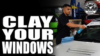 How To Remove Windshield Contamination And Overspray  Chemical Guys Clay Block V2 [upl. by Yaral777]