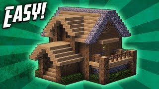 Minecraft How To Build A Survival Starter House Tutorial 4 [upl. by Isyed]