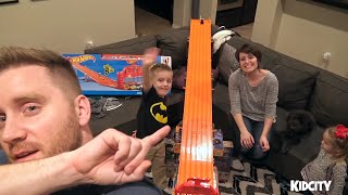 KCity Family Races Hot Wheels Cars [upl. by Frisse246]